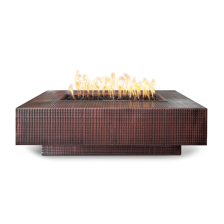 The Outdoor Plus 66 Rectangular Cabo Fire Pit - Copper - Plug & Play Electronic Ignition - Natural Gas OPT-CBLN66CPREKIT-NG